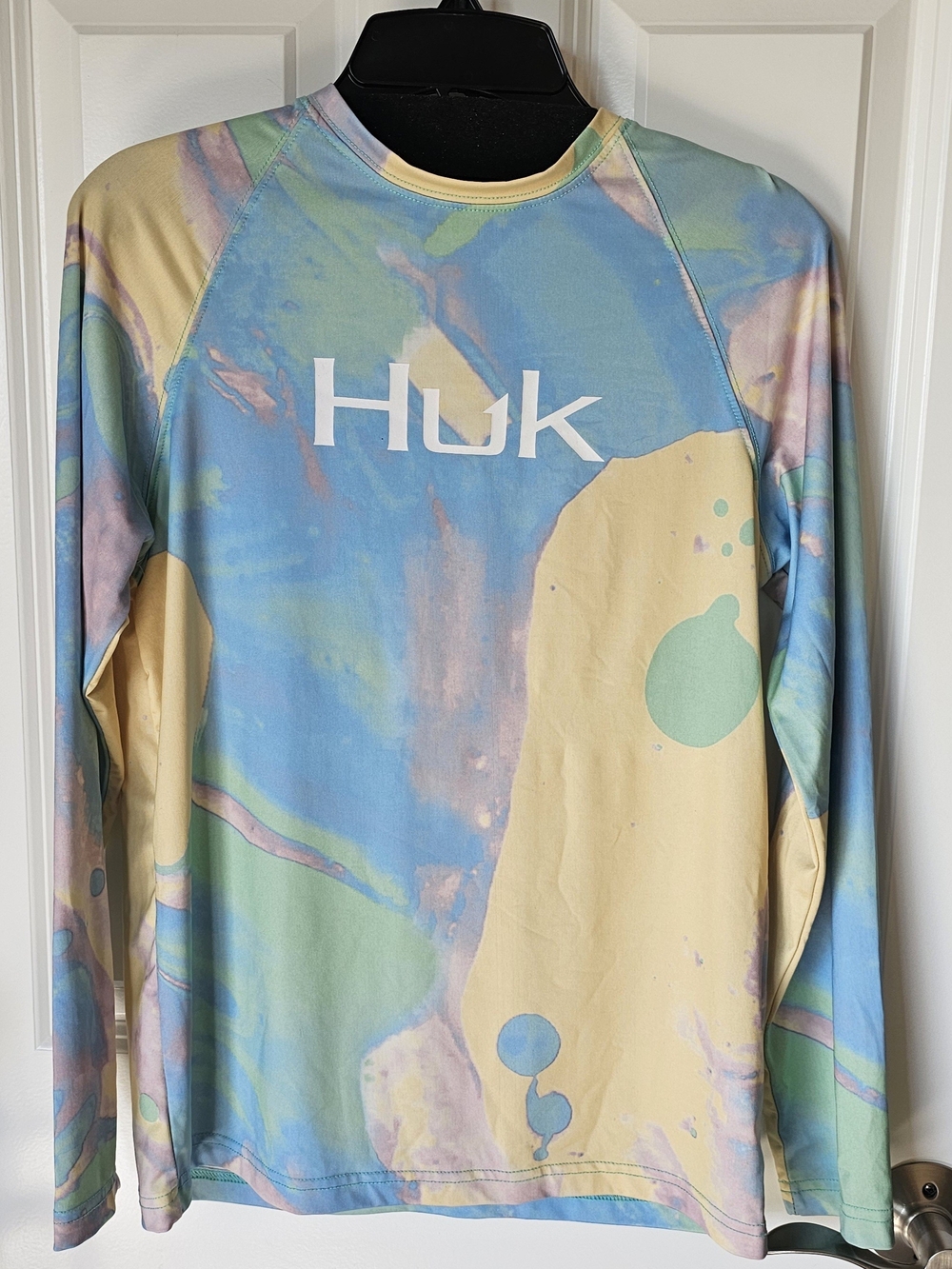 Huk Multicolor Watercolor-Print Performance Shirt